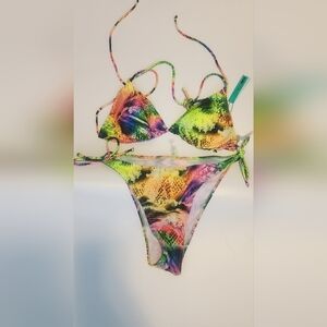 Multi color 3 pcs swim suit large